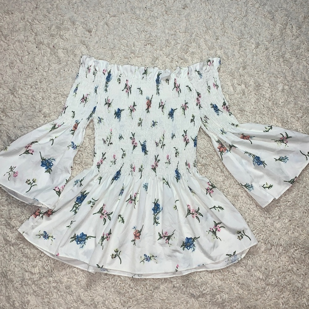 off the shoulder floral top